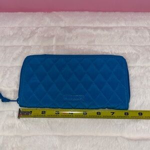 Vera Bradley microfiber zip around wallet